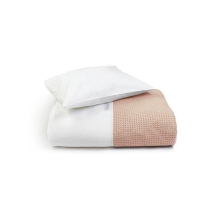 Bamboom Dekbedovertrek Soft Stone Soft Pink 100x140cm koop je bij Babywinkel