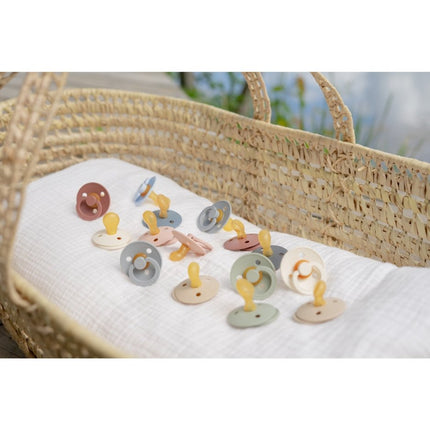 BIBS Speen Maat 2 Latex Anatomical Baby Blue/Petrol 2st koop je bij Babywinkel