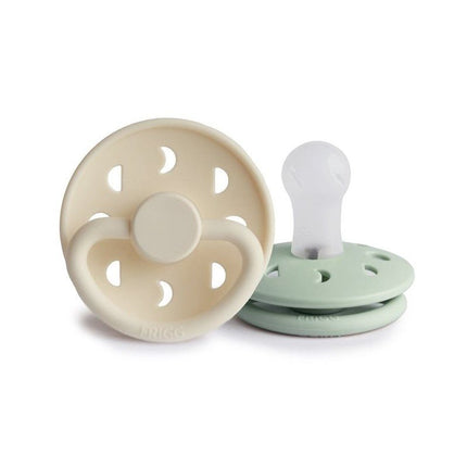 Frigg Speen Maat 1 Moon Cream/Sage Silicone 2 - Pack koop je bij Babywinkel