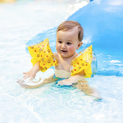 Swim Essentials Zwembandjes Circusprint 0 - 2 Jaar Geel koop je bij Babywinkel