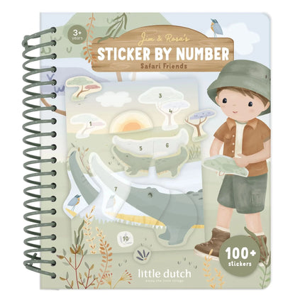 Little Dutch Libro di adesivi "Op Nummer" Jim Safari Fiends