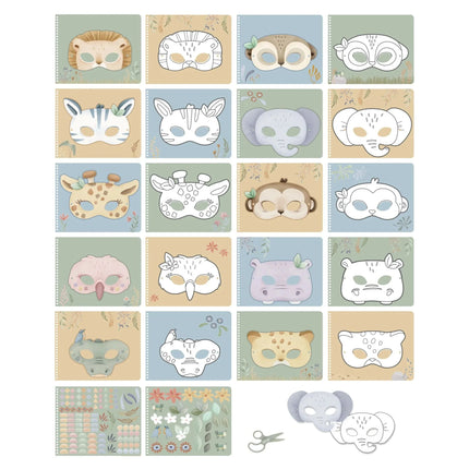 Little Dutch Knutselpakket Maskers Safari Friends