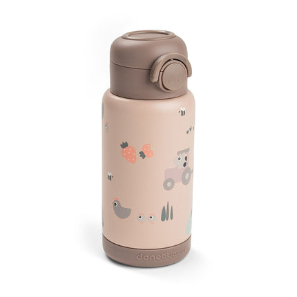 <tc>Done by Deer</tc> Bottiglia con cannuccia Thermos Tiny Farm Powder 340 ml