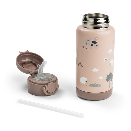 <tc>Done by Deer</tc> Bottiglia con cannuccia Thermos Tiny Farm Powder 340 ml
