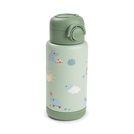 <tc>Done by Deer</tc> Bottiglia con cannuccia Thermos Playground Green 340 ml