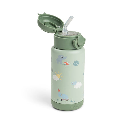 <tc>Done by Deer</tc> Bottiglia con cannuccia Thermos Playground Green 340 ml