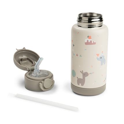 <tc>Done by Deer</tc> Bottiglia con cannuccia Thermos Celebration Sand 340 ml