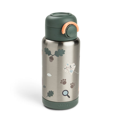 <tc>Done by Deer</tc> Bottiglia termica con cannuccia Tiny Trails Green 340 ml