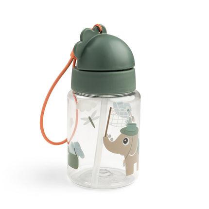 <tc>Done By Deer</tc> Bicchiere con cannuccia Tiny Trails Green 280 ml