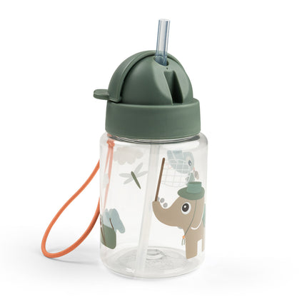 <tc>Done By Deer</tc> Bicchiere con cannuccia Tiny Trails Green 280 ml