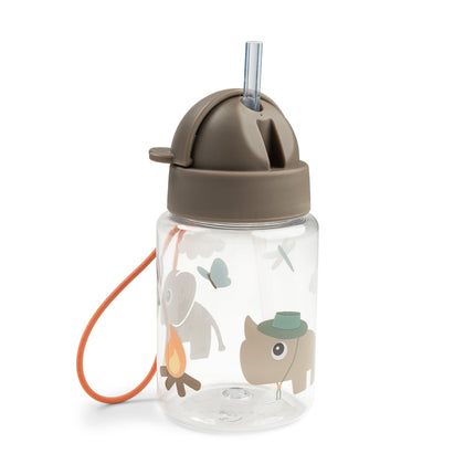 <tc>Done By Deer</tc> Bicchiere con cannuccia Tiny Trails Sand 280 ml