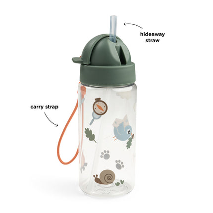 <tc>Done By Deer</tc> Bicchiere con cannuccia Tiny Trails Green 350 ml