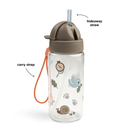 <tc>Done By Deer</tc> Bicchiere con cannuccia Tiny Trails Sand 350 ml
