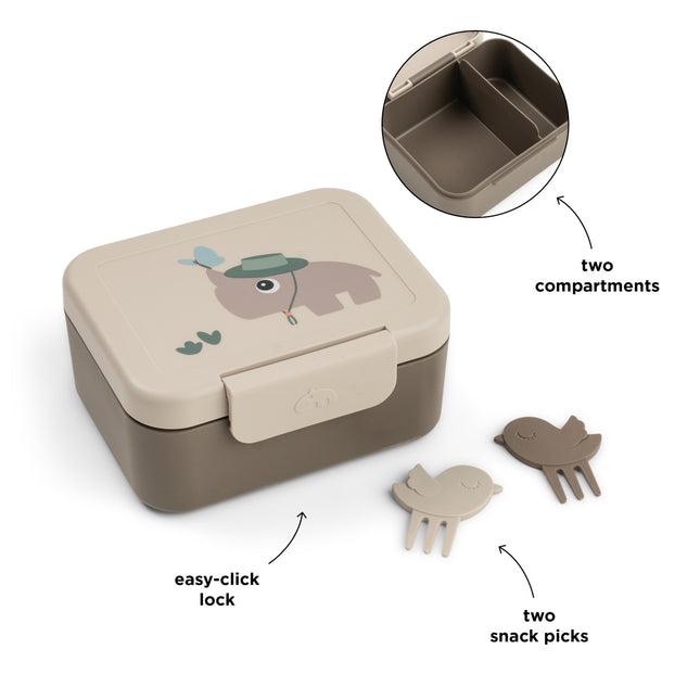 <tc>Done by Deer</tc> Contenitore per il pranzo con stuzzicadenti per snack Tiny Trails Sand