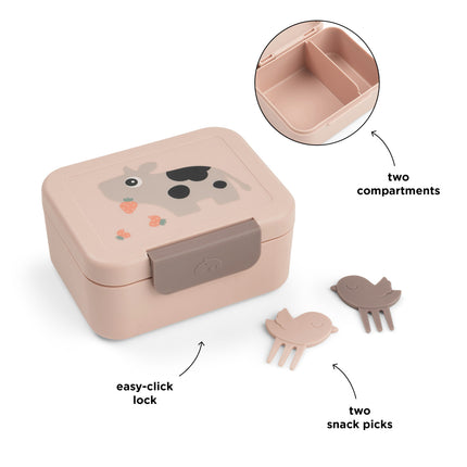 <tc>Done by Deer</tc> Contenitore per il pranzo con stuzzicadenti per snack Tiny Farm Powder