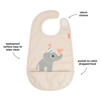 Bavaglino in velcro Celebration Sand