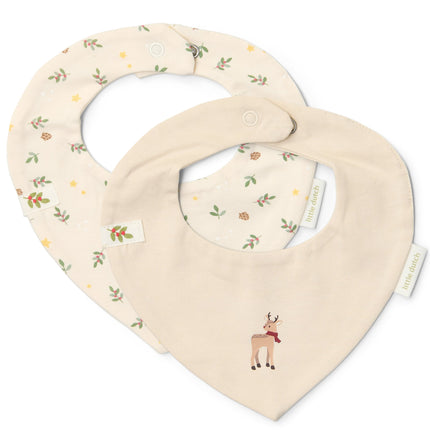 Confezione da 2 bavaglini Bandana Little Christmas