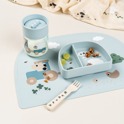 <tc>Done by Deer</tc> Bicchiere da allenamento 360 gradi Tiny Farm Blue