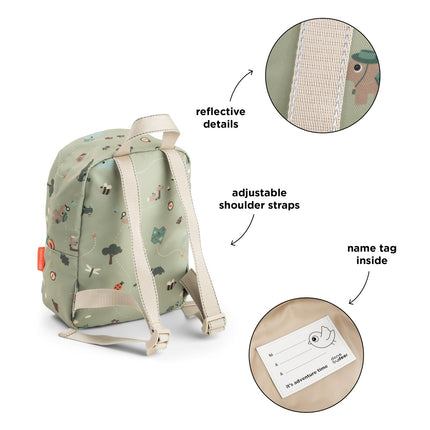 <tc>Done By Deer</tc> Zainetto Tiny Trails Verde 4L