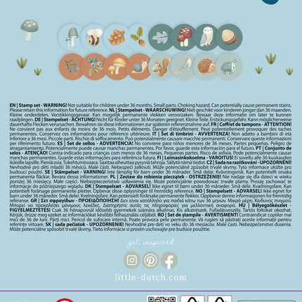 <tc>Little Dutch</tc> Set di timbri Amici della foresta 12 pezzi