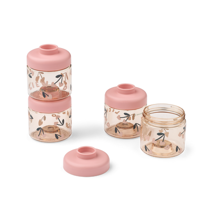 <tc>Liewood</tc> Contenitori Dominique Tritan Cherry heart/Rosey 100 ml, 4 pezzi