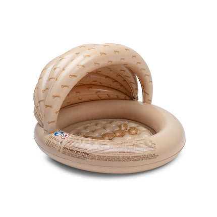 <tc>Swim Essentials</tc> Piscina per bambini – Beige leopardato con copertura