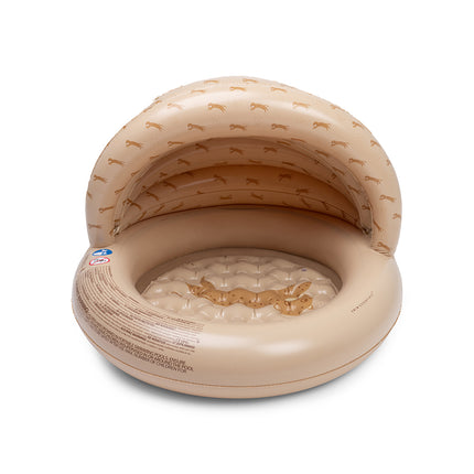 <tc>Swim Essentials</tc> Piscina per bambini – Beige leopardato con copertura
