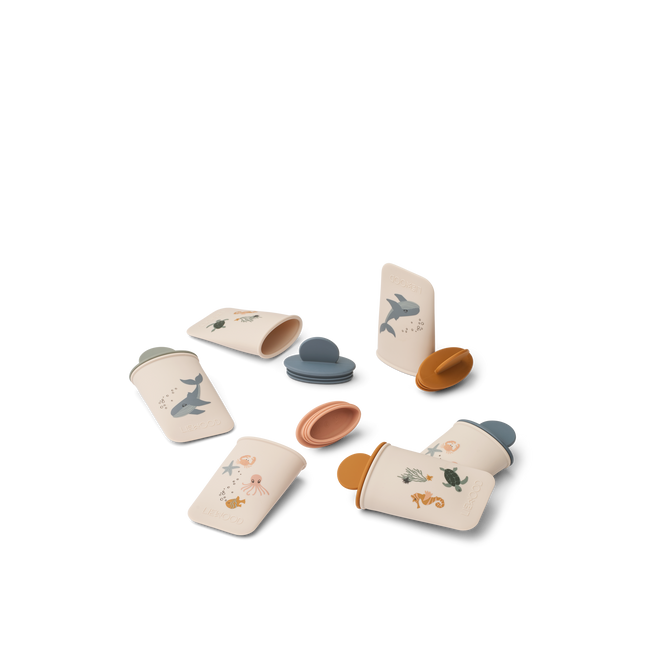 Mini ghiaccioli stampati Malik, 6 pezzi Creatura marina/Sandy