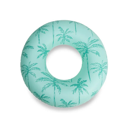 Anello da bagno verde con palme