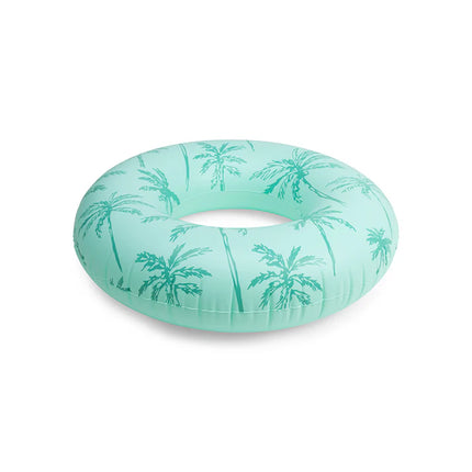 Anello da bagno verde con palme