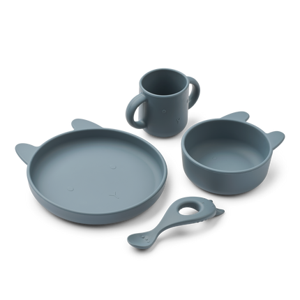 <tc>Liewood</tc> Set di piatti per bambini Vivi Whale Blue