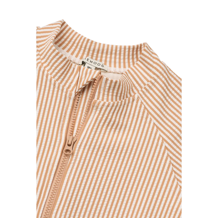 Liewood Zwempak Kind Seersucker Shortsleeve Stripe Pale Tuscany / Creme De La Creme