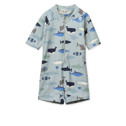 Liewood Zwempak Kind Max Shark / Dove Blue