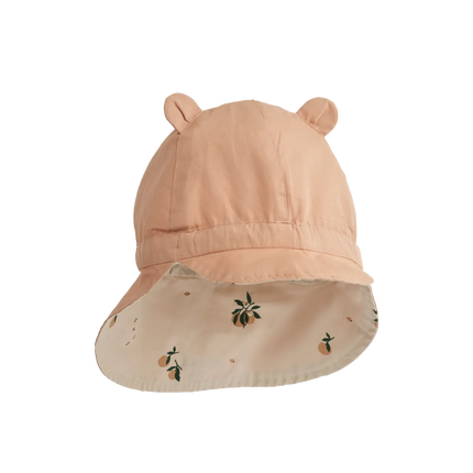 Liewood Zonnehoedje Baby Gorm Omkeerbare Peach / Seashell / Pale Tuscany