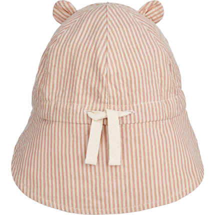 Liewood Zonnehoedje Baby Gorm Omkeerbare Stripe Tuscany Rose / Sandy