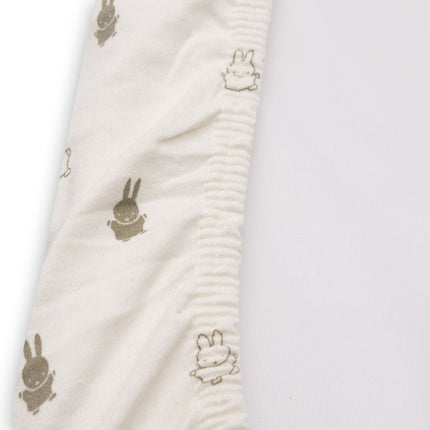 Aankleedkussenhoes Jersey 50x70cm Happy Miffy - Olive Green - Babywinkel - 8717329378926
