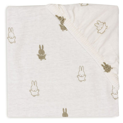 Aankleedkussenhoes Jersey 50x70cm Happy Miffy - Olive Green - Babywinkel - 8717329378926