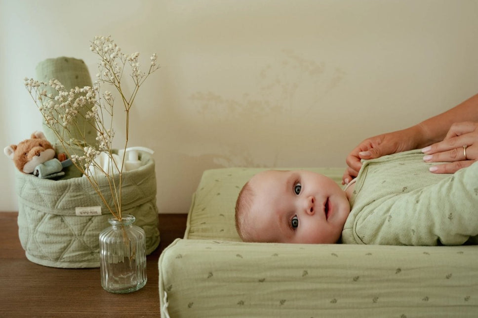 Aankleedkussenhoes - Pure Sage - Babywinkel - 8721122584217