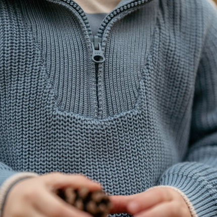 Maglione lavorato a maglia Blu Pietra
