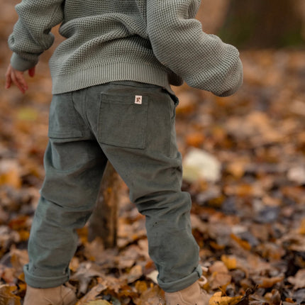 Cardigan lavorato a maglia Verde Foresta