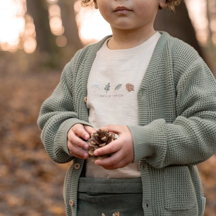 Cardigan lavorato a maglia Verde Foresta