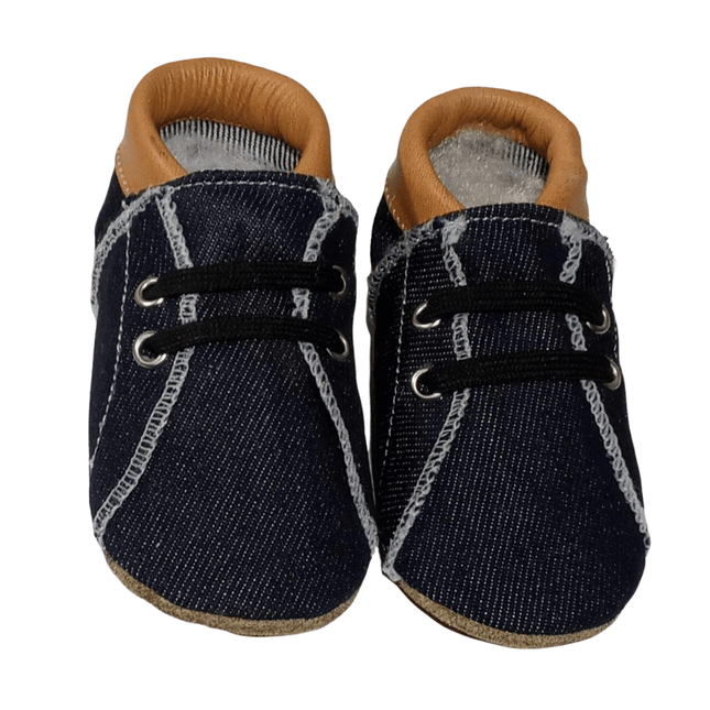 Baby Dutch Baby Schoentjes Denim Cognac koop je bij Babywinkel