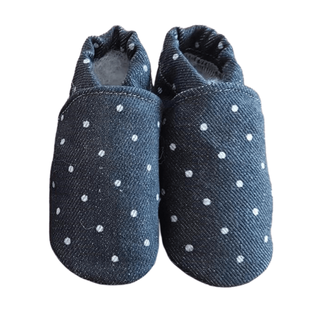 Baby Dutch Baby Schoentjes Denim Stippen koop je bij Babywinkel