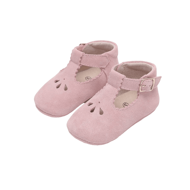 Baby Dutch Baby Schoentjes Evi Roze Suede koop je bij Babywinkel