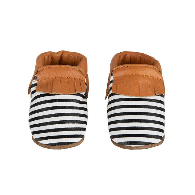 Baby Dutch Baby Schoentjes Gestreept Zwart/Wit koop je bij Babywinkel