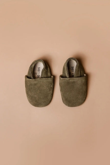 Baby Dutch Baby Schoentjes Lio Green Suede koop je bij Babywinkel