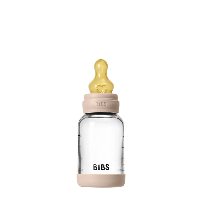 BIBS Babyfles Glass Latex Blush 120Ml koop je bij Babywinkel