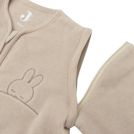 Baby Slaapzak met Afritsbare Mouw 90 cm Sleepy Miffy Terry - Nougat - Babywinkel - 8717329379091