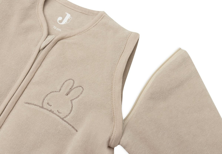 Baby Slaapzak met Afritsbare Mouw 90 cm Sleepy Miffy Terry - Nougat - Babywinkel - 8717329379091