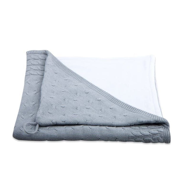 Baby's Only Wikkeldeken Baby Chenille Cable Grijs - Baby's Only - Babywinkel - 8718481183151